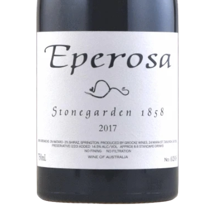 Eperosa Stonegarden 1858 Vines Grenache 2020 (AC 95)